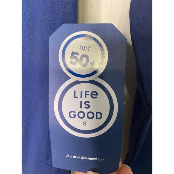 NWT Kids Life Is Good Dark Blue Rash Guard Swim Shirt Size Small Beach Swim - Picture 3 of 13
